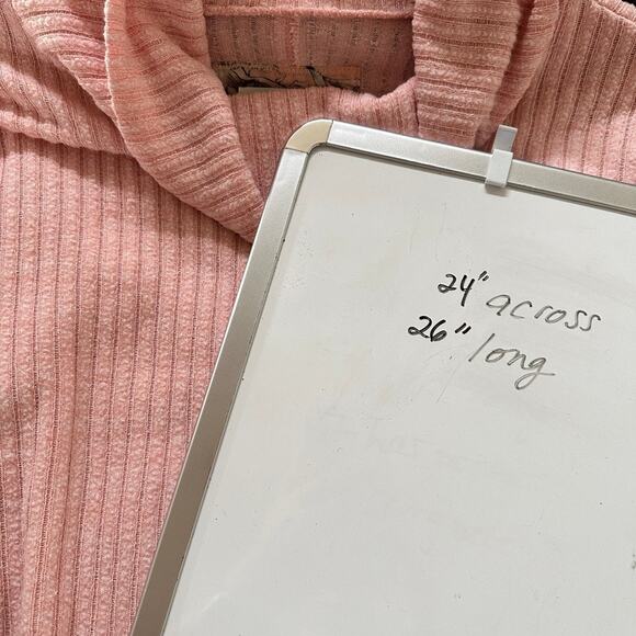 Anthropologie Maeve Cowl Neck Sweater Ribbed Knit Preppy Pink Womens MEDIUM - Picture 13 of 13